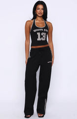 Boss Babe Vibes Track Pants Black