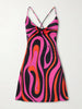 Printed stretch-jersey mini dress