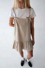 POPLIN MINI DRESS WITH BOW DETAILS