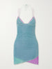 Lumiere double metallic Lurex mini dress