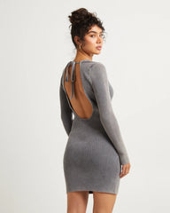 Acid Rave Rib Knit Mini Dress