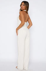 I Don't Compete Straight Leg Pants White