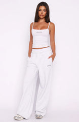 Off The Field Double Waistband Wide Leg Sweatpants Grey