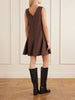 Striped wool woven  mini dress