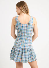 Amelie Check Seersucker Mini Dress