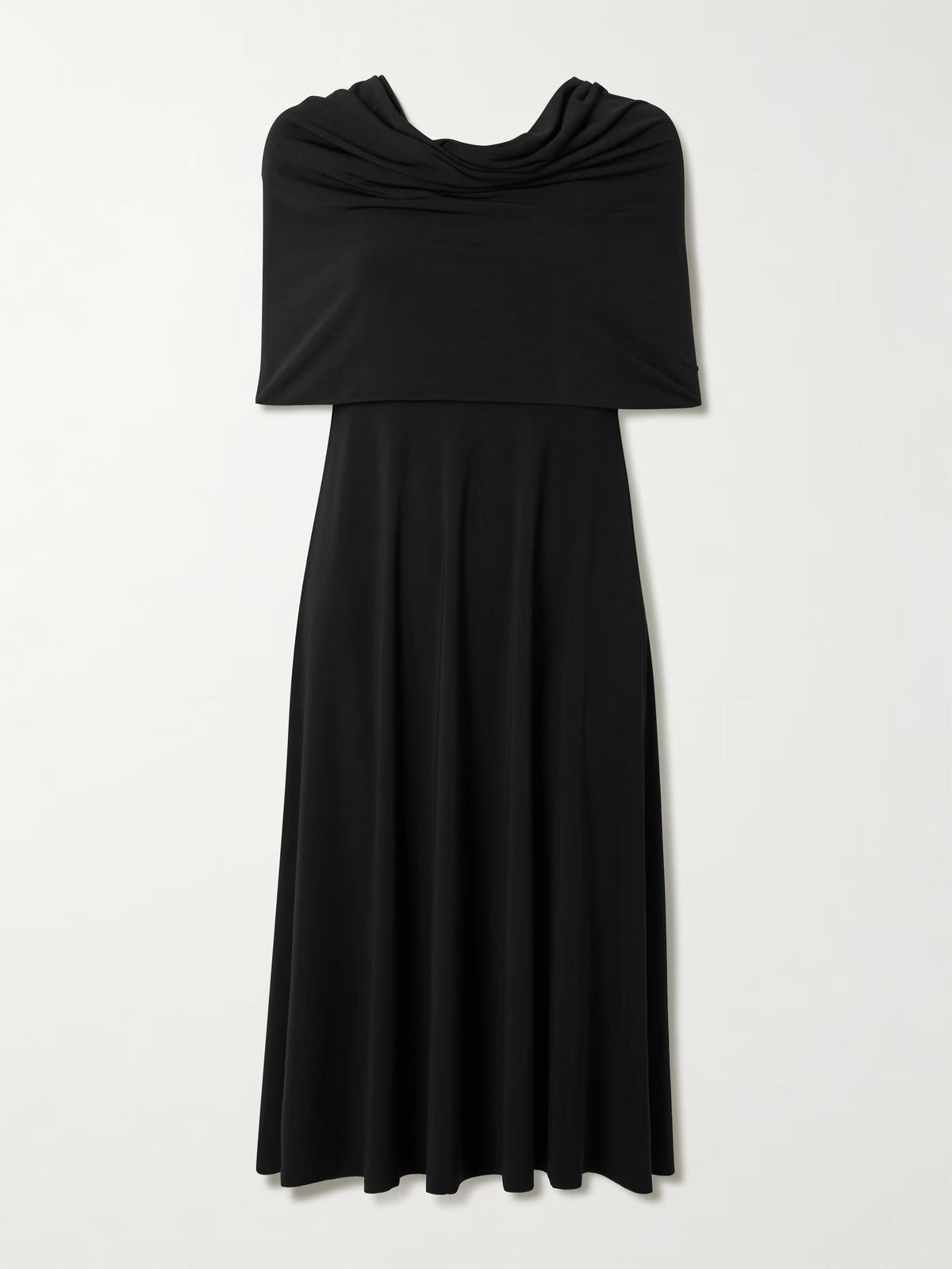 Off-the-shoulder jersey midi dress