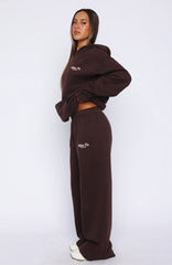 Verano Sixteen Lilia Wide Leg Sweatpants Chocolate