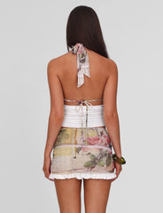 TILLEY MINI SKIRT - ROSE POSTCARD
