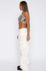 Can't Compete Cargo Pants Off White