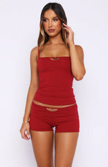 Blush Baby Pyjama Shorts Red