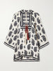 Caretaker printed linen mini dress