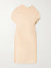 Tatia draped cotton-poplin mini dress