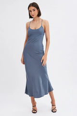 Grey Maxi Dress Sleeveless