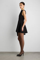 BOAT NECK SLEEVELESS MINI DRESS