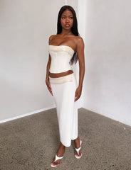 CHARLYZE MIDI SKIRT - CREAM