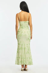 Green Floral Maxi Dress