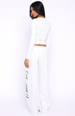Luxurious Girl Track Pants Grey Marle