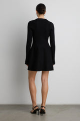 RIBBED PEPLUM MINI DRESS