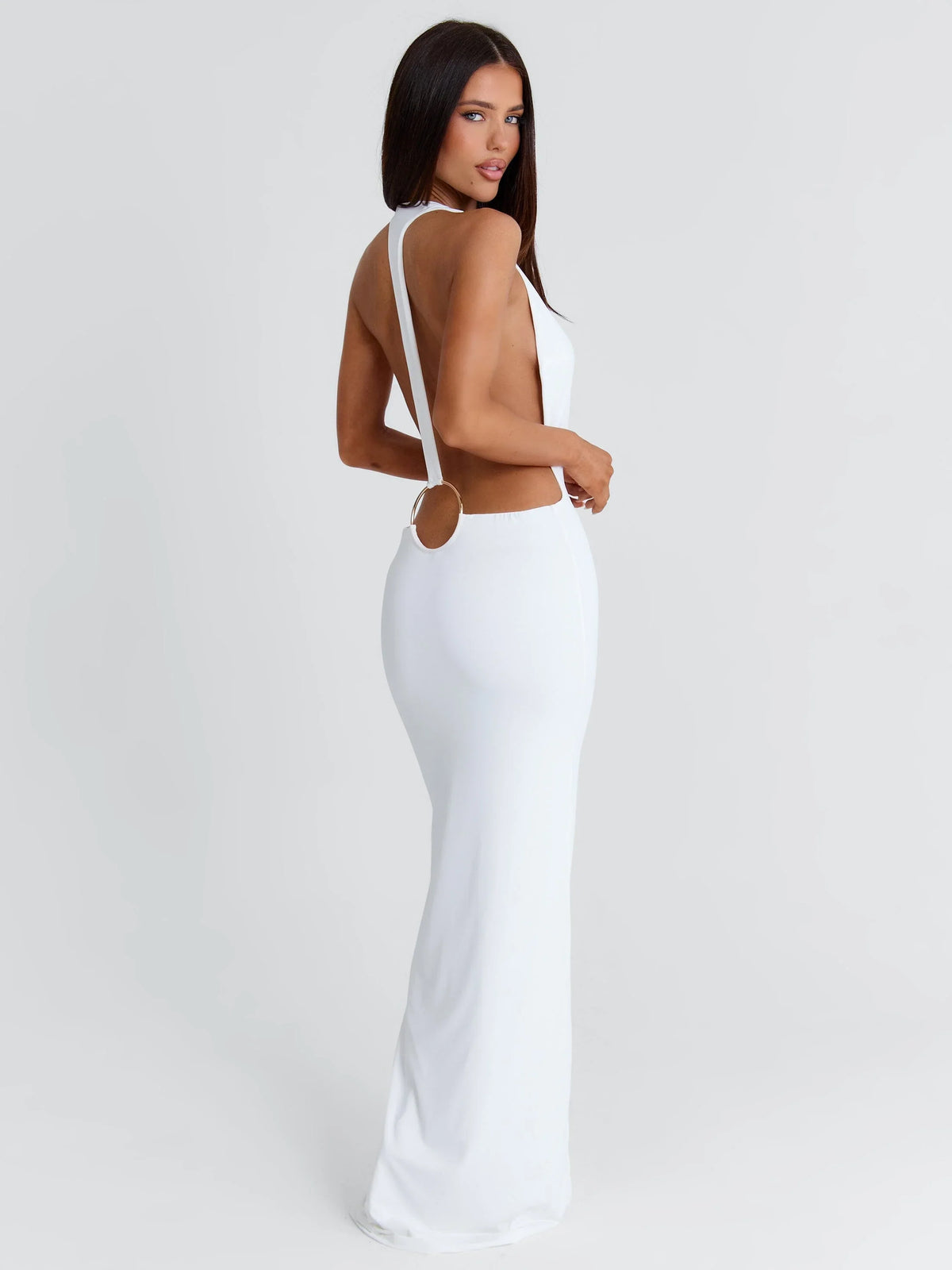 ORGIAN MAXI DRESS WHITE