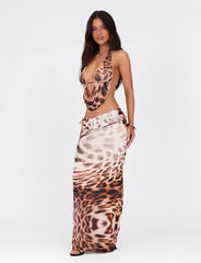 PEARL MAXI SKIRT - NEUTRAL : LEOPARD : LEOPARD HAZE