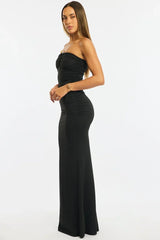 Black Strapless Maxi Dress