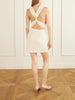 Thora open-back linen mini dress