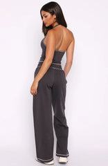 Chill In Style Track Pants Charcoal