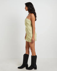 Friday Frills Mini Dress in Lime