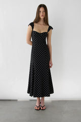 SWEETHEART NECKLINE CORSET MIDI DRESS