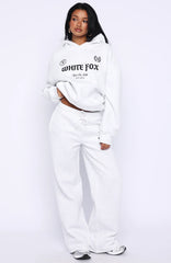 Vibe Too High Wide Leg Sweatpants Grey Marle