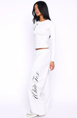 Luxurious Girl Track Pants Grey Marle