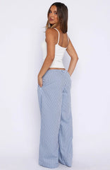 The Sweetest Love Drawstring Pants Blue/Navy Stripe