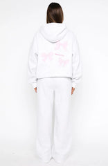 Daydreamers Madeline Wide Leg Sweatpants Grey Marle