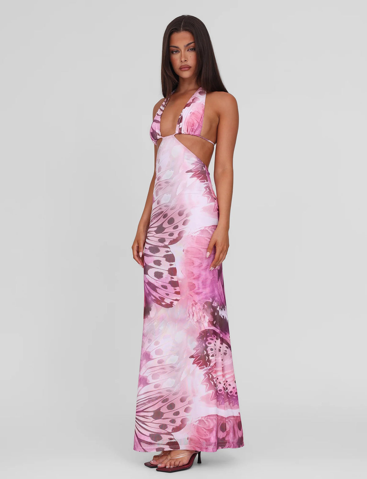 SOLEIL MAXI DRESS - MACRO BUTTERFLY