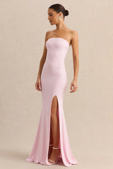 Melva | Light Pink Bandeau Maxi Dress