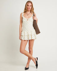 Helena Plunge Spot Mini Dress