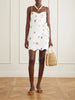 Cool Day scalloped embroidered linen mini dress