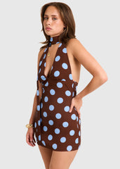 Maya Halter Scarf Mini Dress