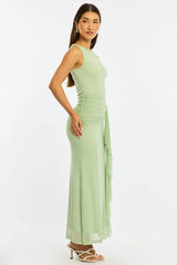 Green Maxi Dress Mesh