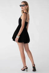BUBBLE HEM MINI DRESS