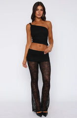 In Your Eyes Lace Pants Black