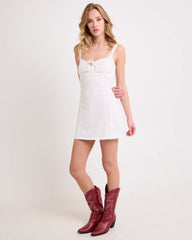 Rhea Lace Trim Mini Dress