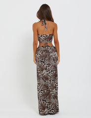CYNTHIA MAXI SKIRT - MULTI : LEOPARD