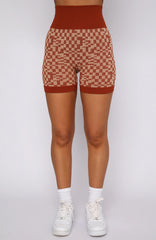 Mojave Seamless Bike Shorts Burnt Clay Mirage