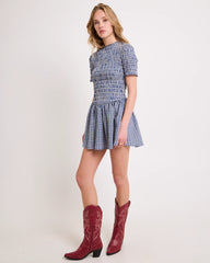Bonnie Shirred Bubble Mini Dress