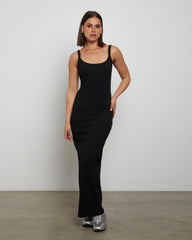 Backless Midi Dress in Black