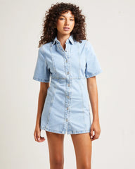 Rio Denim Mini Dress Blue Fade
