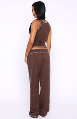 Don't Need Anyone Track Pants Chocolate