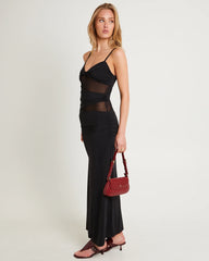 Carmel Mesh Twist Midi Dress