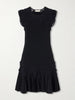 Noemie crochet-trimmed ribbed mini dress